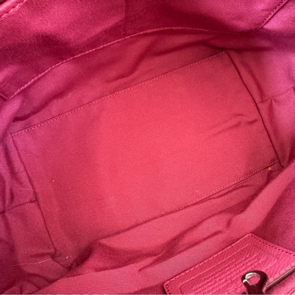 Coach Leather Crossgrain Mini Street Tote in Silver Sunset Red (Pink) - Picture 11 of 16